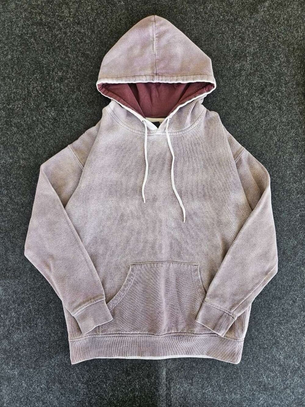 Zine Women's Pullover Hoodie Sweatshirt Size M Lavender Drawstring